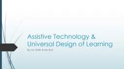 Assistive Technology & Universal Design of Learning