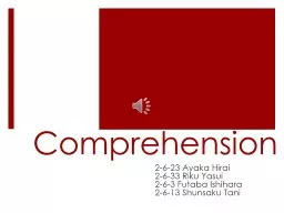 Comprehension 2-6-23  Ayaka