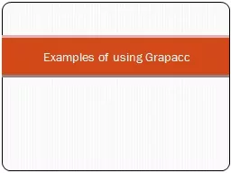Examples of  using Grapacc