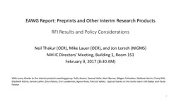 NIH Update: Preprints and Other Interim Research Products