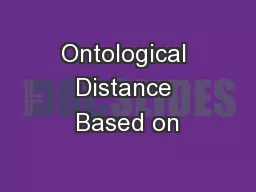 Ontological Distance Based on