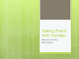 Talking Points With Families