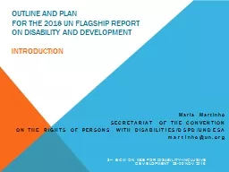 Outline and plan  for the 2018 UN flagship report