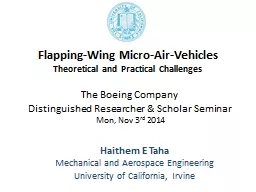 Flapping-Wing  Micro-Air-Vehicles