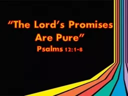 “The Lord’s Promises