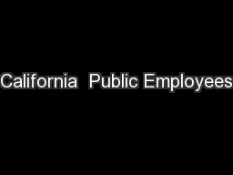 California  Public Employees