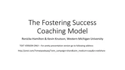 The Fostering Success Coaching Model