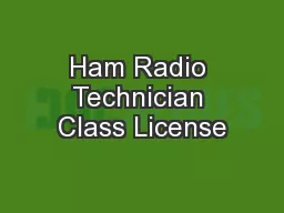 Ham Radio Technician Class License