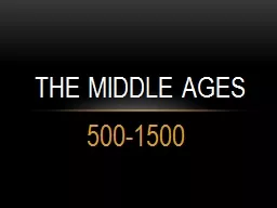 500-1500 The Middle Ages