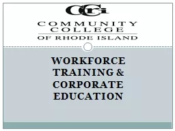 Workforce Training & Corporate Education