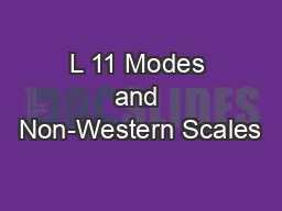 L 11 Modes and Non-Western Scales