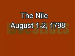 The Nile   August 1-2, 1798