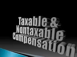 Taxable & Nontaxable Compensation