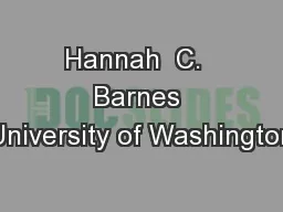 Hannah  C.  Barnes University of Washington