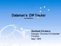 Dataman’s     DM Tracker