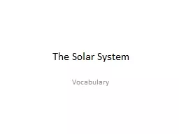 The Solar System Vocabulary