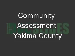 Community Assessment Yakima County
