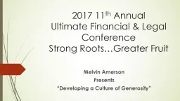 2017 11 th  Annual  Ultimate Financial & Legal Conference