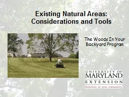 Existing Natural Areas:
