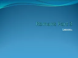 Romans Part 3 Lesson 1 Chapter 1