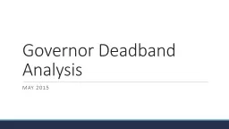 Governor Deadband Analysis