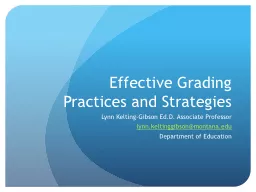 Effective Grading Practices and Strategies