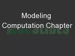 Modeling Computation Chapter