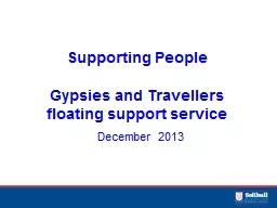 Supporting People Gypsies and Travellers