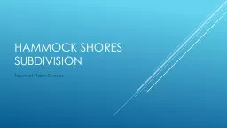 Hammock Shores Subdivision