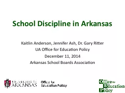 1 School Discipline in Arkansas