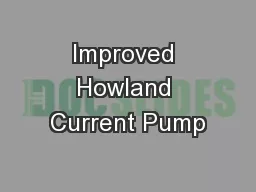 Improved Howland Current Pump