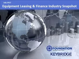 Equipment Leasing & Finance Industry Snapshot