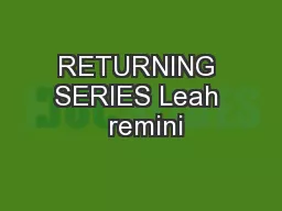 RETURNING SERIES Leah  remini