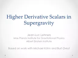 Higher Derivative Scalars in
