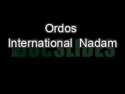 Ordos International  Nadam