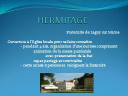 HERMITAGE Fraternité de Lagny sur Marne