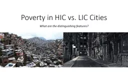 Poverty in HIC vs. LIC Cities