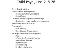 Child  Psyc .,  Lec . 2  8-