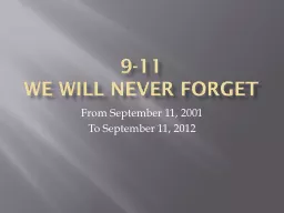 9-11  We Will Never Forget