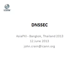 DNSSEC   AsiaPKI   - Bangkok, Thailand