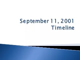 September 11, 2001 Timeline