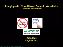 Imaging with Non-Aliased Seismic