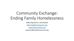 Community Exchange: Ending Family Homelessness