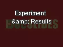 Experiment & Results
