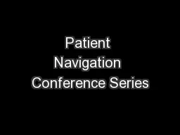 Patient Navigation Conference Series