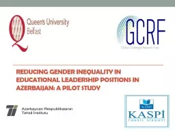 Reducing gender inequality in educational leadership positions in Azerbaijan: A pilot