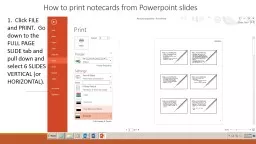 How to print notecards from