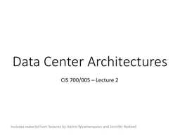 Data  Center Architectures