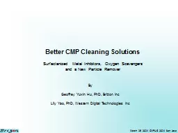 Better  CMP Cleaning Solutions
