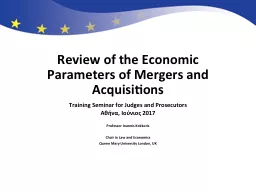 Review of the  Economic Parameters